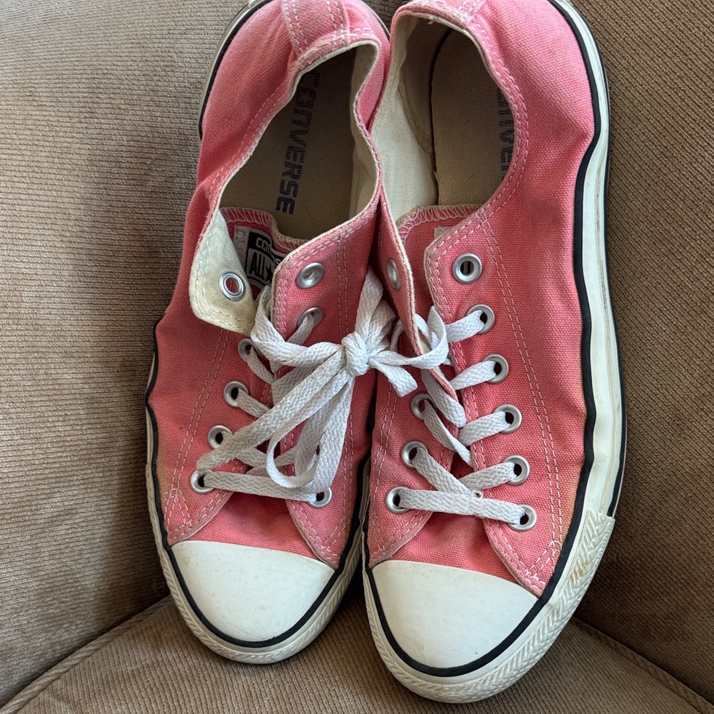 Converse Coral Canvas Shoes